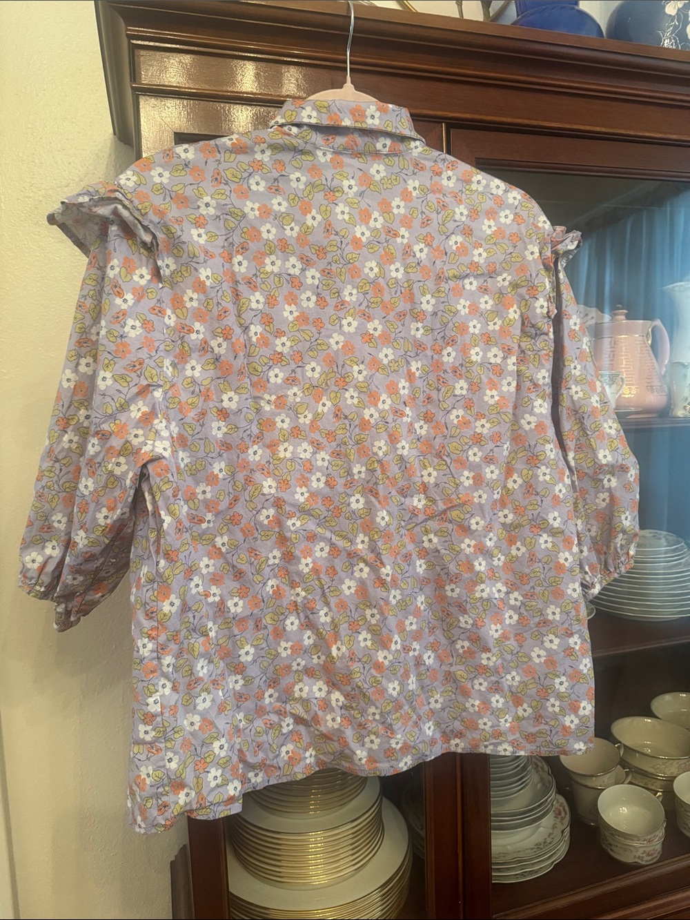 Karli Lavender Vines Blouse - Picture 5 of 9
